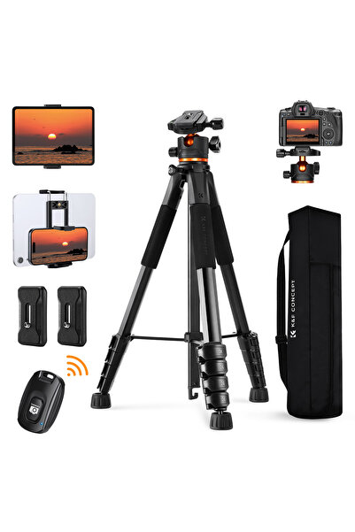 K&F CONCEPT 190cm Alüminyum Tripod (S255A3+BH-36)