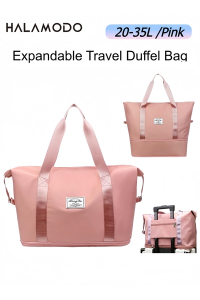 HALAMODO Travel Duffel Bag Waterproof Expandable Weekender Overnight Bag Carr...