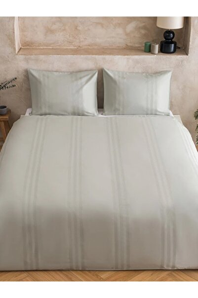 LC Waikiki طقم غطاء لحاف مزدوج مخطط من LCW HOME