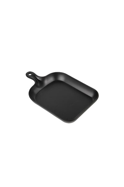 Globy Presentation Plate with Handle Black 30×20×4 cm