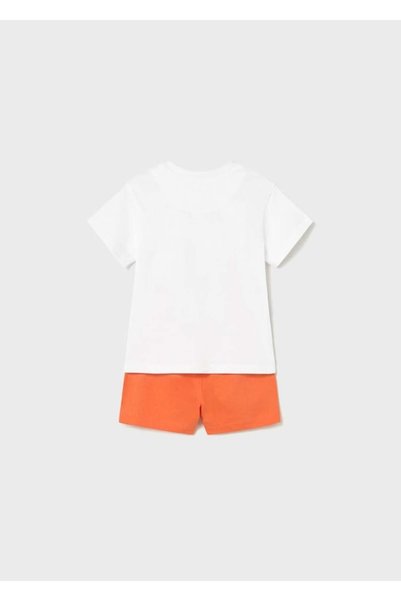 MAYORAL Baby Boy Printed Shorts Set 1-3 Years Orange