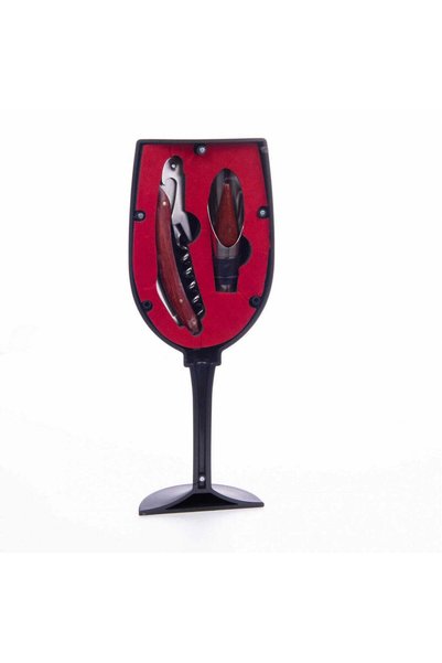 NO BRAND Set de accesorii pentru vin Bottoms Up