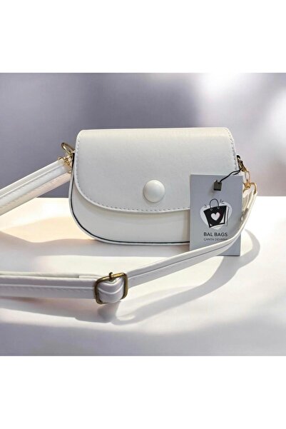 bag Women's White Front Buckle Shoulder Bag