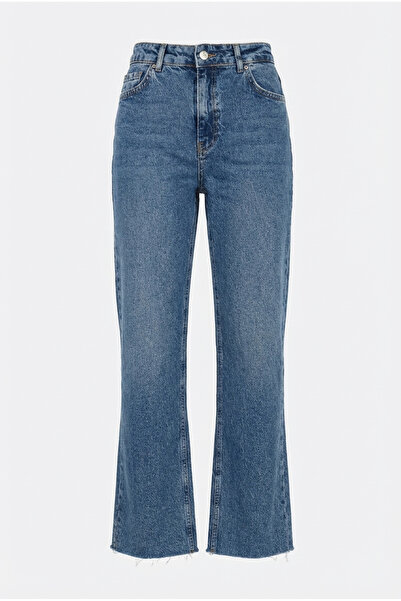 HAZELANNA Dark Blue Snow Wash Jean
