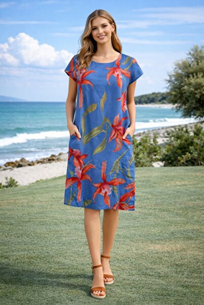 yb yağmur butik Εισαγόμενο φόρεμα καμιζόλα με πλαϊνές τσέπες