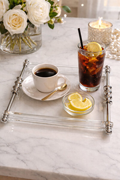 innossa pleksi dekorasyon Silver Brass Plated Ringed Tube Presentation Single...