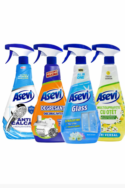ASEVI Set Soluții Curățenie – Îngrijire Completă pentru Casă (4 produse)