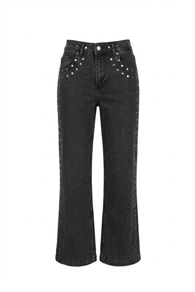 HAZELANNA Silver Studded Anthracite Jeans