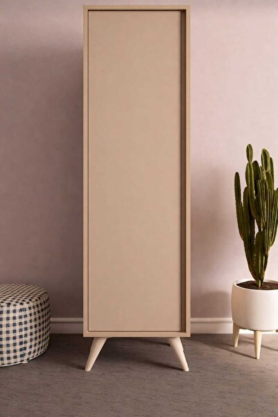 FUHO Ella Raflı Vestiyer Vizon Bej