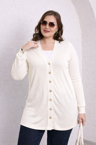 Büyük Moda Basic Thin Knitted Cardigan