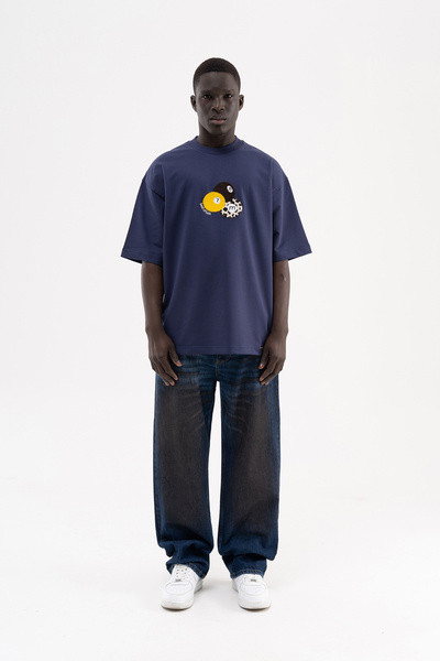 Machinist Ανδρικό μπλουζάκι με κέντημα μπάλας μπιλιάρδου σε μεγάλο μέγεθος, μ...