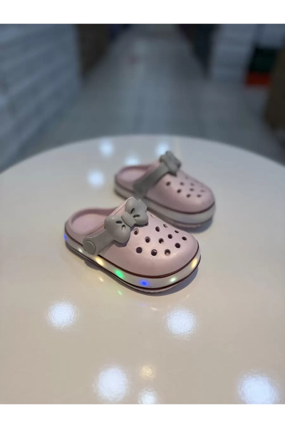 Akınal Bella Girl's Bow Lighted Slippers