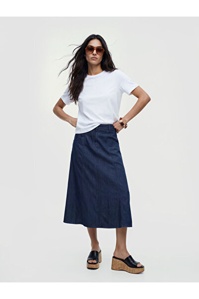 LC Waikiki Esvab • Modern & Distinctive Jean Skirt with Waist Cord