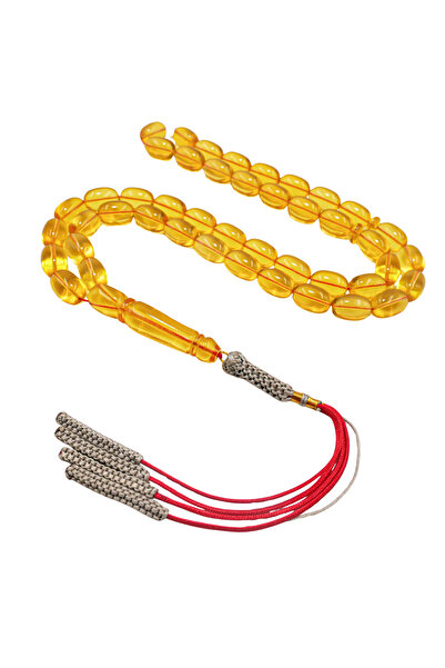 Generic Transparent Baltic Amber Rosary 45Beads 48g 9.5-14.5mm Prayer Beads