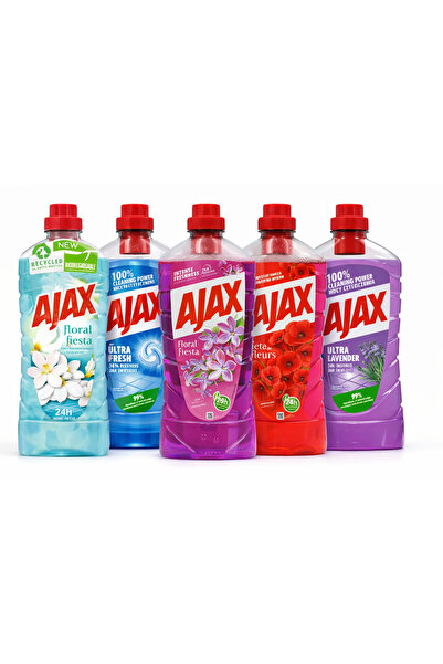 Ajax Set Detergenți Pardoseli – Prospețime Intensă & Curățare Eficientă (6 va...