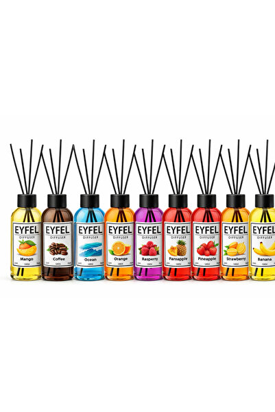 Eyfel Scented Diffuser Set 120 ml – Sweet & Fresh Aromas (9 variants)