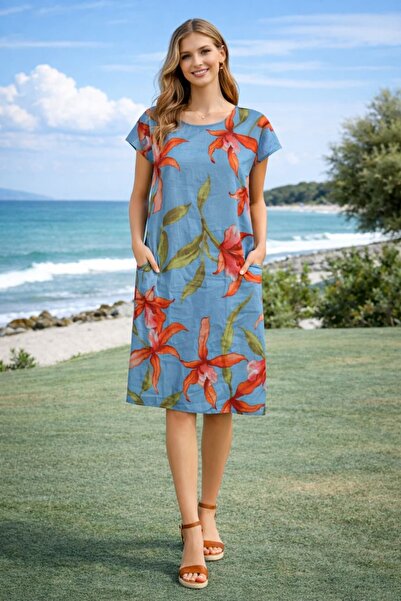 yb yağmur butik Εισαγόμενο φόρεμα καμιζόλα με πλαϊνές τσέπες