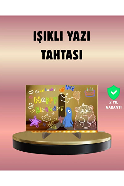 Nemere USB Bağlantılı LED Akrilik Çizim ve Not Tahtası İthalat