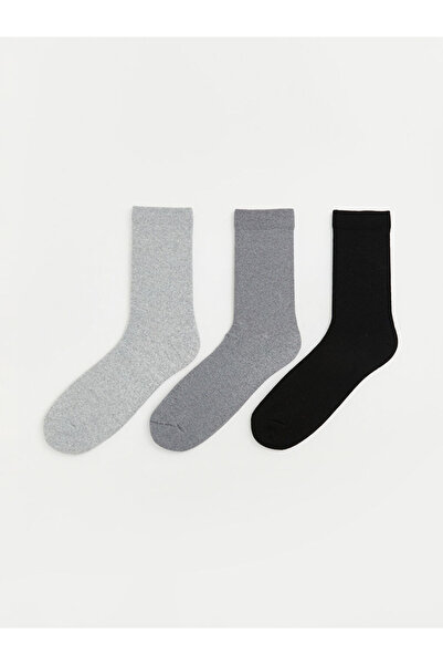 LC Waikiki Gray Men's Socks 3-Piece Set