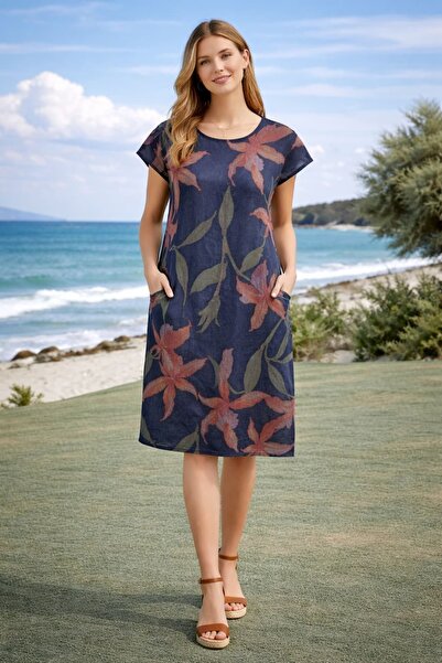 yb yağmur butik Εισαγόμενο φόρεμα καμιζόλα με πλαϊνές τσέπες