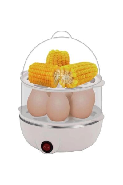 Tradeo جهاز طهي البيض الكهربائي سعة 14 بيضة بقوة 350 واط، طبقتين، مع خاصية ال...