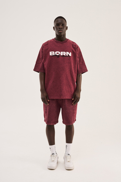 Machinist Ανδρικό μπλουζάκι Born Again με στάμπα και κέντημα, πλενόμενο, σε μ...