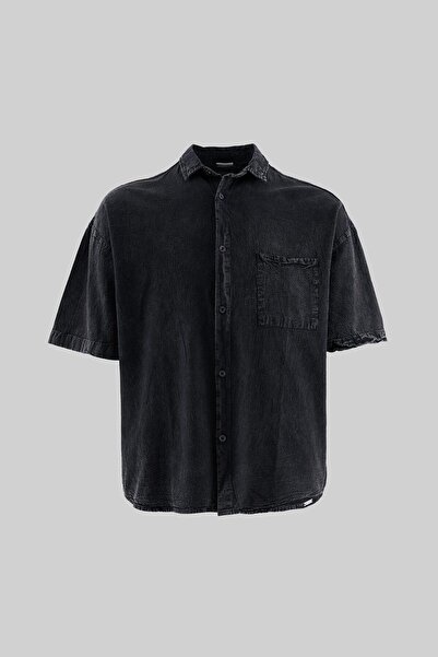 Machinist Ανδρικό πουκάμισο Basic Asphalt με εφέ πλύσης και επεξεργασίας