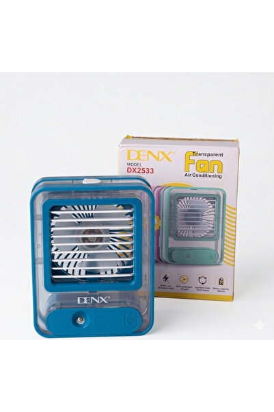 Primo Plus Mini Fan with Mist Spray and LED Light, USB Battery Operated, Rech...
