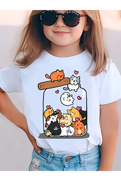 PixelWear Sweet Cute Cat Kids Unisex Oversize T-Shirt