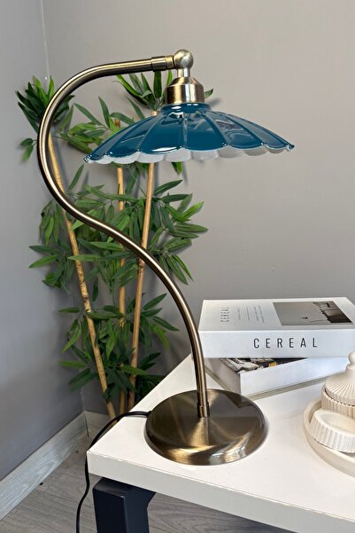 Bamyum Risso Deniz Yeşili Masa Lambası Dekoratif Abajur Çocuk Odası Başucu La...