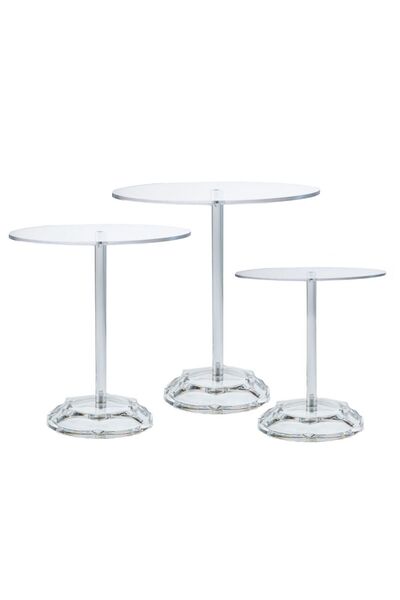 ILIADIS Set of 3 Transparent Acrylic Shelves D20x19, D24x24cm, D30x29cm 91768