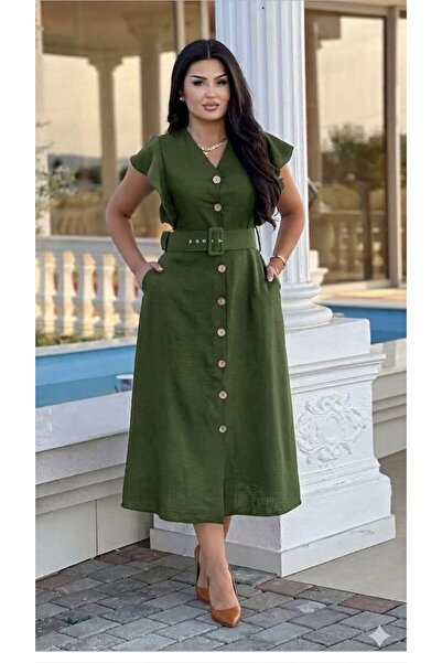 CİXAPLE Ayrobin Belted Dress