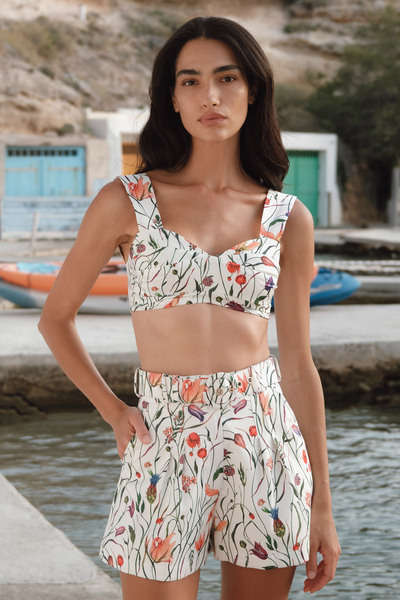 Dahlia Bianca Lilith Floral Patterned Shorts