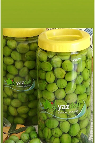Çizilmiş Yeşil Zeytin 2 Litrelik Bidonda Net 1 Kg
