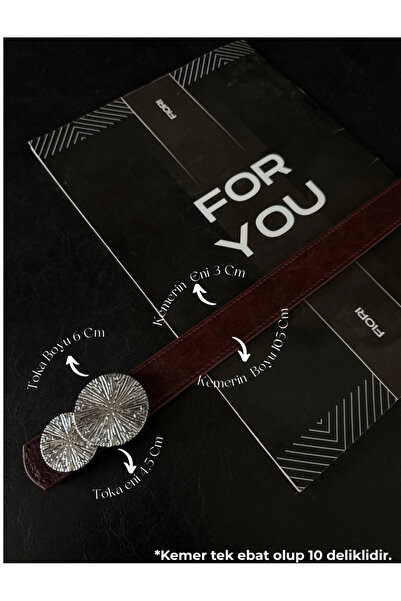 Fiori curea de damă cu cataramă rotunda de aur, centură pantaloni, centură ja...