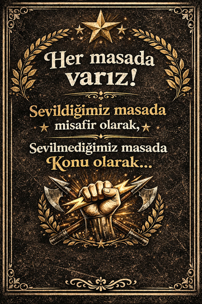 Hayal Poster Her Masada Varız Retro Ahşap Poster 20x30