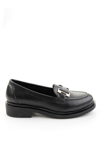 Bambi Siyah Kadın Loafer Ayakkabı K01257050309