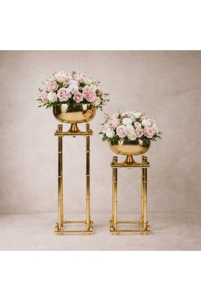 Dekorika Official Pure Romance Hemisfer 2'li Ayaklı Yer Vazosu
