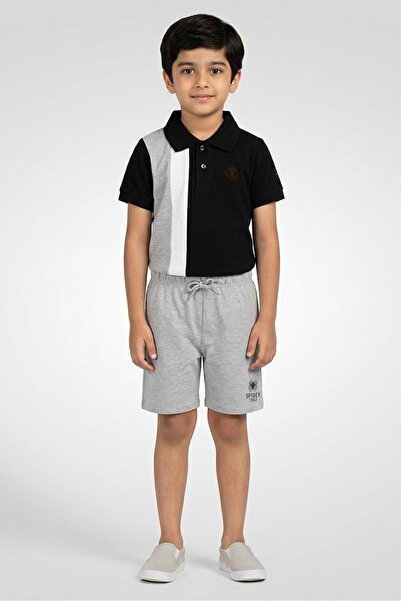 Marvel x Spiderman Kids Boy 2 Pieces Colorblock Polo Shirt And Shorts Set, Mu...
