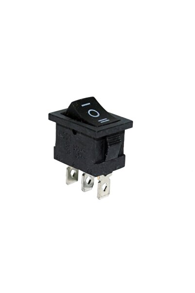 chester 3 Kademeli Aç Kapa Buton On Off Rocker Switch Siyah Anahtar 250V AC 6...
