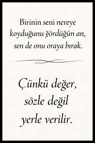 Hayal Poster Birinin Seni Nereye Koyduğu Retro Ahşap Poster 20x30