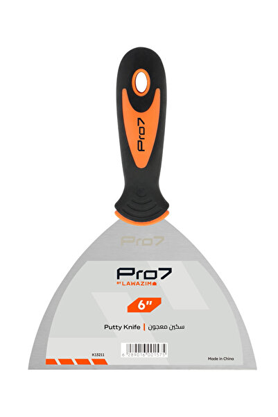 Lawazim Pro7 Scraper - 6inch Carbon Steel Putty Knife, Flat Straight Edge & E...