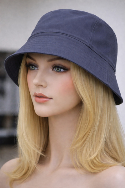 moda nokta Summer Fabric Bucket Hat, Men's Women's Plain Fisherman Bucket Hat...