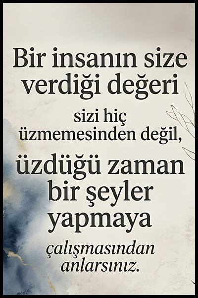 Hayal Poster Bir İnsanın Size Verdiği Retro Ahşap Poster 20x30