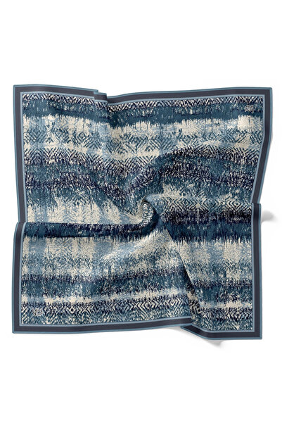 Levidor Crystal Scarf Wave Pattern Petrol Blue