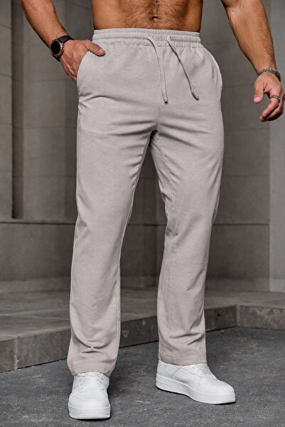 GHASSY CO. Men's Regular Fit Lycra Stretchy Trousers with Lace-Up Waist, No K...