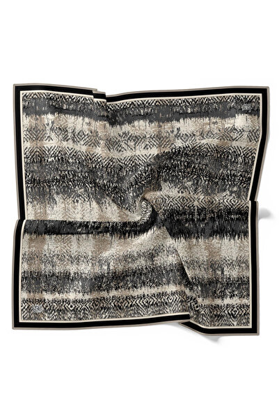 Levidor Crystal Scarf Wave Pattern Black Mink