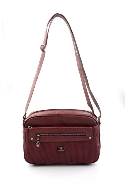 Bambi Bordo Kadın Postacı Çanta C06650267109