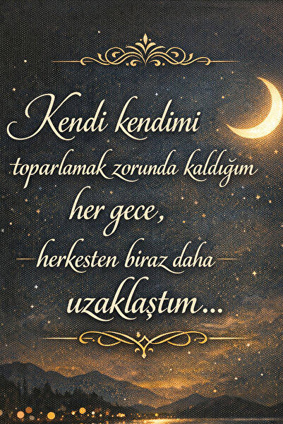 Hayal Poster Kendi Kendimi Toparlamak Retro Ahşap Poster 20x30