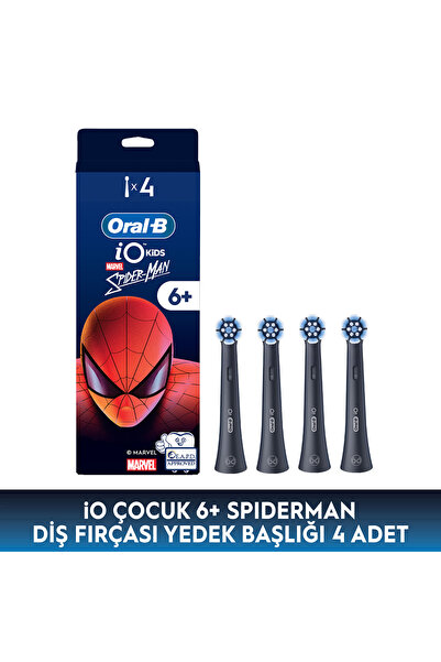 Oral-B iO Kids 6+ Marvel Spiderman Şarjlı Diş Fırçası Başlığı, Sallanan Dişle...
